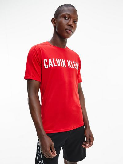 Calvin Klein Ruhák HU085549 | Calvin Klein Logo Gym Férfi Póló Piros